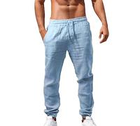 Pantaloni Casual Uomo, Casual Estivi Leggeri da Spiaggia, Comode e Morbida, Pantaloni Palestra Uomo Larghi con Coulisse, Sportivo da Jogging Esercizio e Fitness Taglia S-5XL
