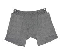 Pantaloni catetere per uomini, biancheria intima del catetere per uomini con elastici pantaloni di catetere in cotone con 2 vestiti con sacca di nefrostomia nascosta a strisce nascosta per anziani,