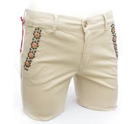 Pantaloni Chino HAPPY Beige Sable Donna Stud Joy Cigarette Slim Stretch