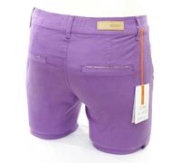 Pantaloni Chino Happy Donna Joy Sigaretta Sottile Elasticizzato Viola Melanzana