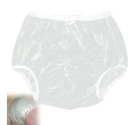 Pantaloni Comfort in Plastica per Incontinenza per Adulti,Mutande Riutilizzabili,Lavabili E Impermeabili Pannolini Coprenti,per Chi Soffre Di Problemi Di Incontinenza,L,White