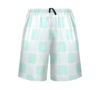 Pantaloni comodi del pigiama degli uomini degli uomini del pigiama del plaid verde menta per la spa, Plaid Verde Menta, M