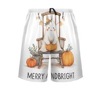 Pantaloni comodi del pigiama del cotone degli uomini dei pantaloni di sonno della zucca dei fantasmi svegli per il salotto, carino fantasmi zucca, XXL