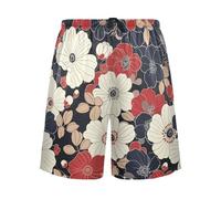 Pantaloni comodi floreali del pigiama del cotone degli uomini dei pantaloni di sonno di stile giapponese per la stazione termale, Stile giapponese floreale, S