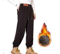 Pantaloni compositi imbottiti da donna, più velluto a coste ispessito in velluto, pantaloni in velluto a coste,nuovi pantaloni compositi da donna foderati,pantaloni comodi a vita alta (M,Kaffee H)