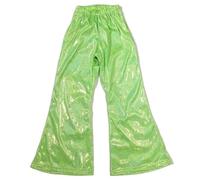 Pantaloni con Coulisse E Glitter per Bambine Costume da Esibizione sul Palco Pantaloni per La Pratica dello Yoga per La Danza del Ventre E Spettacoli di Gruppo (Light Green 15-16 Years)