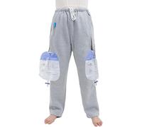 Pantaloni con tasca per gamba per catetere, pantaloni con sacca per urina per uomo/donna con doppie tasche con cerniera, contiene (2) sacche per gamba da 2000 ml per cateteri per nefrostomia,2XL