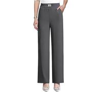 Pantaloni Confortevoli a Vita Alta in Setoso Morbido da Indossare, Pantaloni Elasticizzati per Donne Anziane Oltre i 50, Pantaloni a Drape Elasticizzati