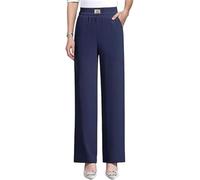 Pantaloni Confortevoli a Vita Alta in Setoso Morbido da Indossare, Pantaloni Elasticizzati per Donne Anziane Oltre i 50, Pantaloni a Drape Elasticizzati