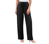 Pantaloni corti a 3/4 da donna in cotone, casual, vestibilità ampia, con tasche laterali, vita pull-on, pantaloni comodi leggeri per l'estate, spiaggia, vacanze, viaggi