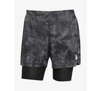 Pantaloni corti adidas 2 in 1 Spray Dye Own The Run grigio scuro - XS