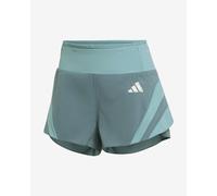 Pantaloni corti adidas Adizero Archive Gel blu turchese donna - L