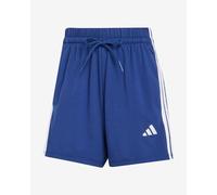 Pantaloni corti adidas Essentials Cotton 3 strisce blu navy donna - S