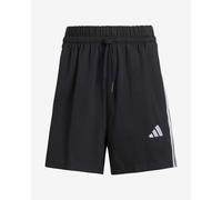 Pantaloni corti adidas Essentials Cotton 3 strisce nero puro donna - S