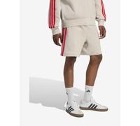adidas Homme Essential Three Stripes French Terry Short, Wonder Alumina/Pure Ruby, XL