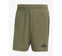 Pantaloni corti adidas Essentials Seasonal 3 strisce verde kaki nero - XL