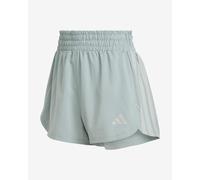 Pantaloni corti adidas Pacer Workout Woven High Rise verde nero donna - S