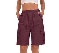 Pantaloni corti da donna, estivi, da trekking, leggeri, elasticizzati, con tasca, bermuda, pantaloncini sportivi, R RD2, XXL