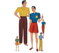 Pantaloni Corti Da Uomo Anni '40 - Vita=36” (91cm)