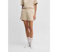 Pantaloni corti HUGO Shuffle Side Logo beige chiaro donna - S