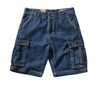 Pantaloni Corti Jeans Uomo, Shorts in Denim Slim Fit Strappati Casual Jeans Corti con Ricami Stile Streetwear Y2k Jeans Uomo Corti Bermuda Cargo Uomo Abbigliamento Streetwear Hip Hop