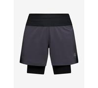 Pantaloni corti La Sportiva Ultra Distance grigio scuro nero - XL