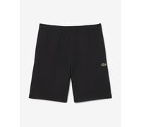Pantaloni corti Lacoste Regular Fit Logo Stripe Fleece neri - XL
