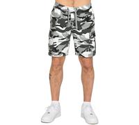 Pantaloni Corti Leggeri Da Uomo Cargo Combat Multi Tasche Con Vita Elasticizzata