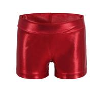 Pantaloni Corti Metallici Lucidi Da Ginnastica Sportivi Moderni Per Ragazze