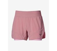 Pantaloni corti Mizuno Active 2in1 4.5 rosa pastello donna - XS