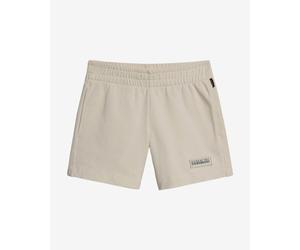 Pantaloni corti Napapijri Morgex bianco crema nero donna - S