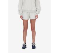Pantaloni corti New Balance French Terry grigio chiaro donna - L