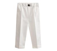 Pantaloni corti per ragazzi Uniforme scolastica Pantaloni a gamba larga Pantaloni per bambini Pantaloni a pieghe con bottoni in vita Pantaloni alla caviglia con tasche Estate Solido Abito dritto