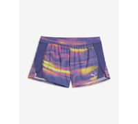 Pantaloni corti Puma Run Velocity viola scuro giallo rosa donna - L