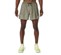 Pantaloni Corti Sportivi da Uomo Asics Fujitrail All Over Print Oliva