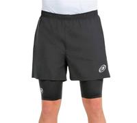 Pantaloni Corti Sportivi da Uomo Bullpadel Meta Nero Padel