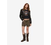 Pantaloni corti Superdry Cargo verde cachi beige donna - S