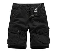 Pantaloni Corti Uomo Estivi Militari Gamba Dritta Shorts Cargo Multitasche Traspirante Bermuda Short Pantaloncini Mimetici da Uomo Lavoro Pantaloncino con Elastico Bermuda Uomo Estivi Sportivi
