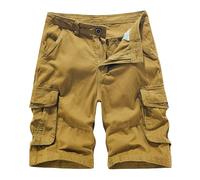 Pantaloni Corti Uomo in Stile Giapponese con Design Lavato e Multiple Tasche per Estate e Casual Pantaloni Cargo Elastici Colorati per Uomo Fashion Giovane Adatti a Tempo Libero Sport