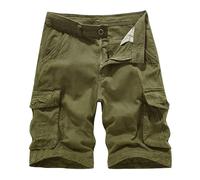 Pantaloni Corti Uomo in Stile Giapponese con Design Lavato e Multiple Tasche per Estate e Casual Pantaloni Cargo Elastici Colorati per Uomo Fashion Giovane Adatti a Tempo Libero Sport