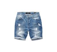 Pantaloni corti uomo stretti design denim distrutto - A&S