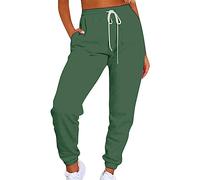 Pantaloni Cotone Tuta Donna Pantaloni Larghi Sportivi Lunghi Con Tasche Pantalone Della Tuta Vita Alta Cotone Comodi Joggers Leggeri Pants Harem Casual Elasticizzato Per Jogger Yoga Palestra Trekking