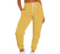 Pantaloni Cotone Tuta Donna Pantaloni Larghi Sportivi Lunghi Con Tasche Pantalone Della Tuta Vita Alta Cotone Comodi Joggers Leggeri Pants Harem Casual Elasticizzato Per Jogger Yoga Palestra Trekking
