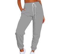 Pantaloni Cotone Tuta Donna Pantaloni Larghi Sportivi Lunghi Con Tasche Pantalone Della Tuta Vita Alta Cotone Comodi Joggers Leggeri Pants Harem Casual Elasticizzato Per Jogger Yoga Palestra Trekking