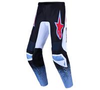Alpinestars Fluid Drag Pantaloni da motocross, nero/bianco/rosso/blu, Taglia 28