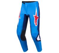 Pantaloni da motocross Alpinestars Fluid Grid blu-rosso-bianco 36