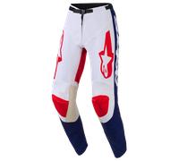 Pantaloni da motocross Alpinestars Racer Riway bianco-blu-rosso 38