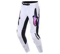 Alpinestars Supertech Pro Vista Pantaloni da motocross, bianco-porpora, taglia 40 per maschi