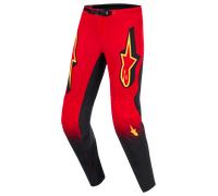 Alpinestars Supertech Scenz Pantaloni da motocross, nero-rosso-giallo, taglia 34 per maschi