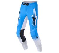 Alpinestars Supertech Scenz Pantaloni da motocross, bianco-blu, taglia 40 per maschi